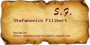 Stefanovics Filibert névjegykártya